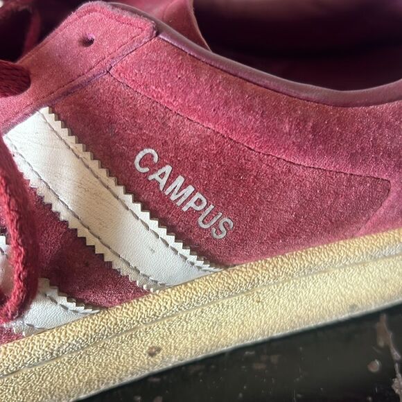 Men 9.5 US  Adidas Originals Campus Leather Suede Bur Dy Bz0087 - Picture 3 of 11